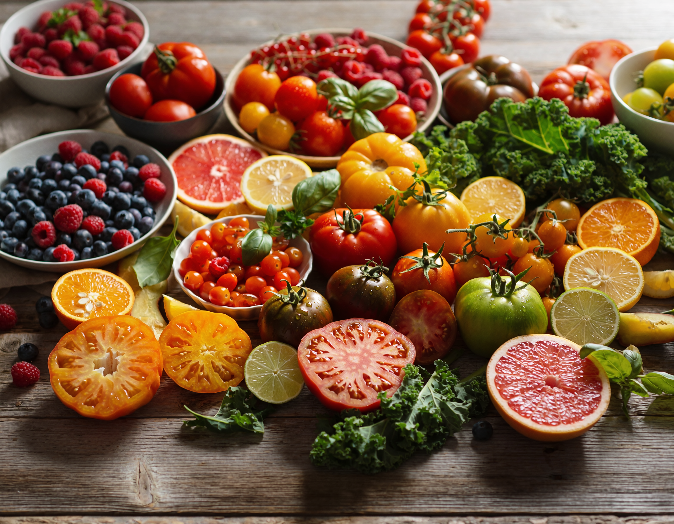 Colorful fruits & vegetables